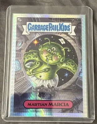 Collectible Garbage Pail Kids trading card featuring Martian Marcia from 2024 Topps Chrome Series