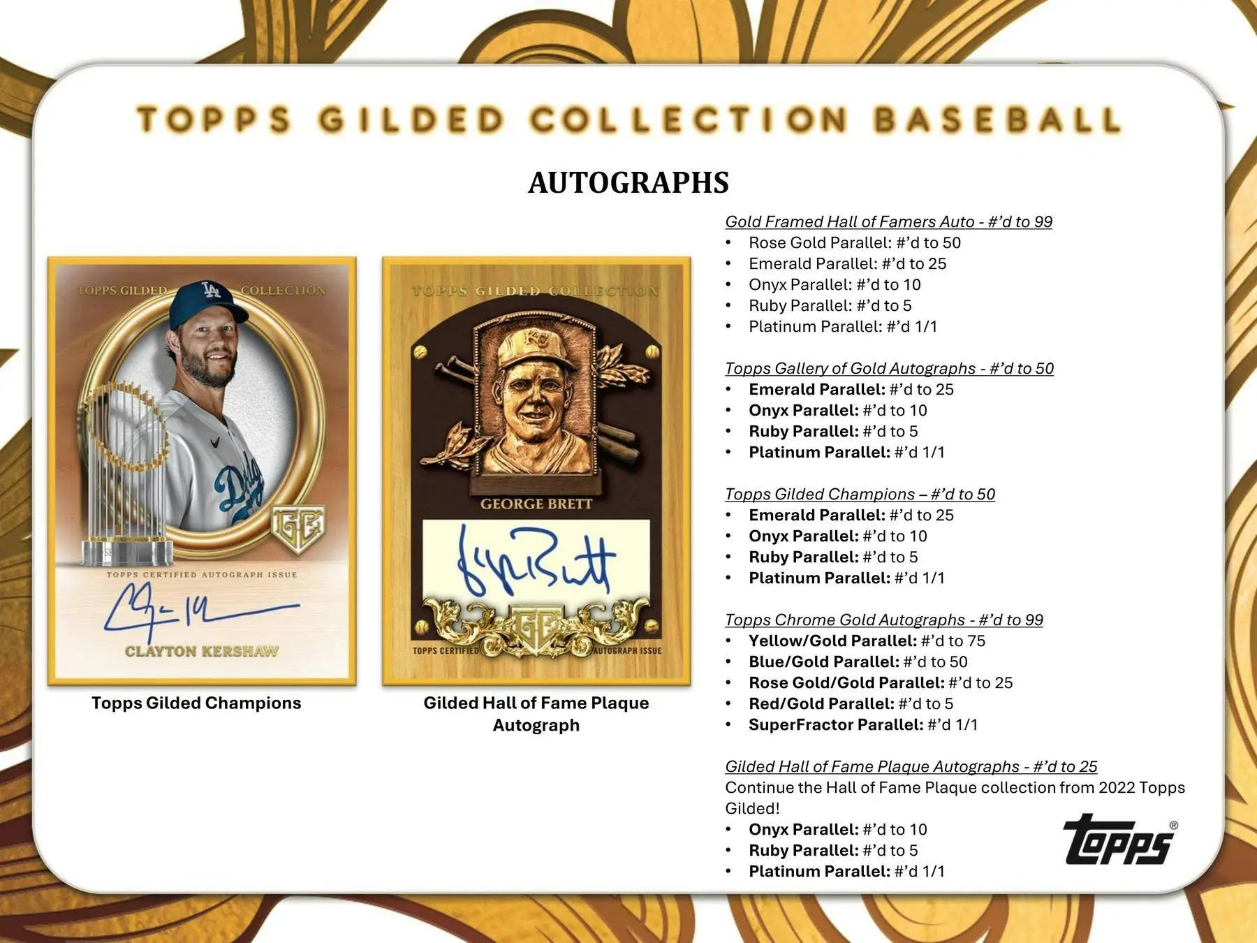 2024 Topps Gilded Collection Baseball Hobby Box with Topps Gilded and gold parallel cards