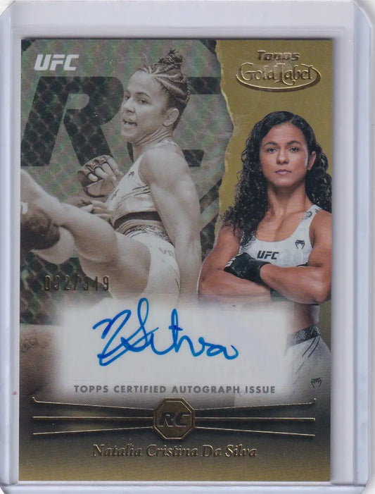 UFC trading card of Natalia Cristina Da Silva with autograph from Topps Gold Label Auto