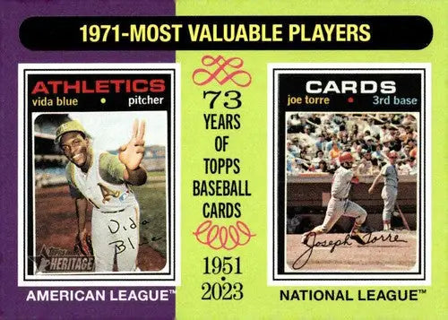 2024 Topps Heritage #193 Vida Blue/Joe Torre NM-MT ID:70384 - Collectibles