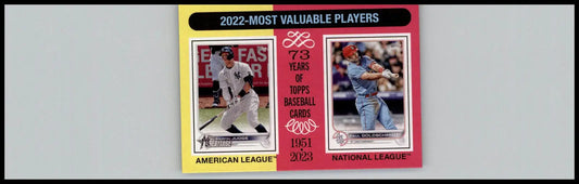 2024 Topps Heritage MVP card featuring 2022 Topps Baseball Aaron Judge and Paul Goldschmidt