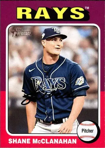 2024 Topps Heritage #225 Shane McClanahan NM-MT Rays ID:70394 - Trading Cards