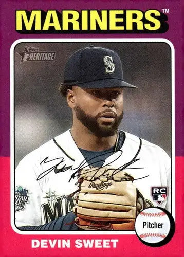 2024 Topps Heritage #242 Devin Sweet NM-MT RC Rookie Mariners ID:70398 - Trading Cards