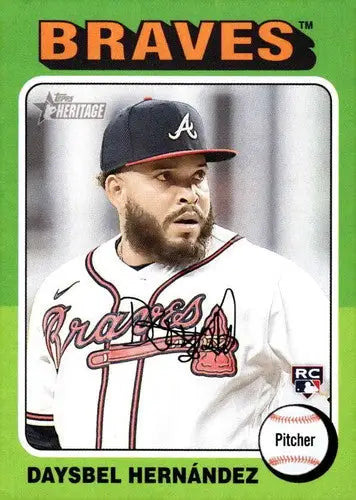 2024 Topps Heritage #250 Daysbel Hernandez NM-MT RC Rookie Braves ID:70400 - Trading Cards