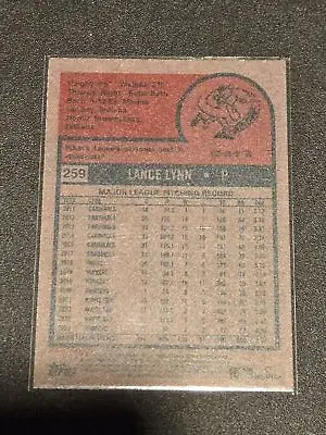 2024 Topps Heritage Lance Lynn baseball card back featuring detailed player stats