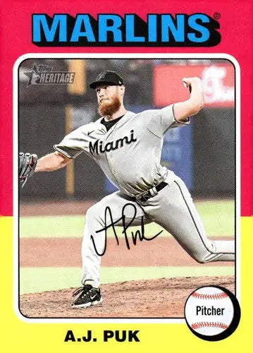 2024 Topps Heritage #271 A.J. Puk NM-MT Marlins ID:70405 - Trading Cards