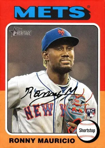 2024 Topps Heritage #296 Ronny Mauricio NM-MT RC Rookie Mets ID:70414 - Trading Cards