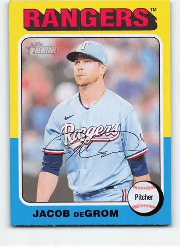 2024 Topps Heritage #355 Jacob deGrom NM-MT Rangers ID:70435 - Trading Cards