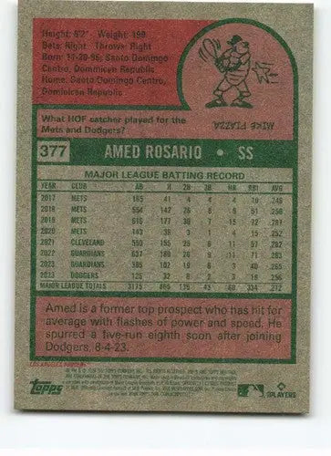 2024 Topps Heritage #377 Amed Rosario NM-MT Dodgers ID:70443 - Trading Cards