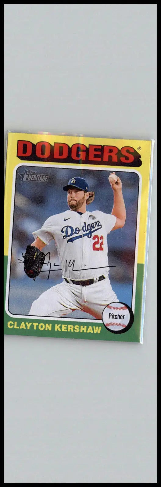 2024 Topps Heritage Clayton Kershaw baseball card featuring Los Angeles Dodgers player