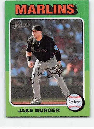 2024 Topps Heritage #398 Jake Burger NM-MT Marlins ID:70445 - Trading Cards