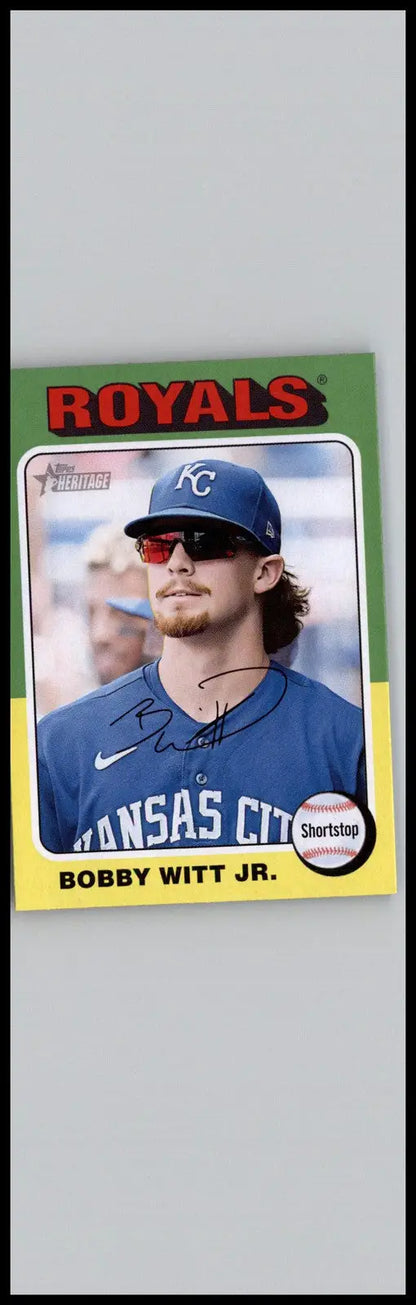 Bobby Witt Jr. baseball card from 2024 Topps Heritage featuring Kansas City Royals player