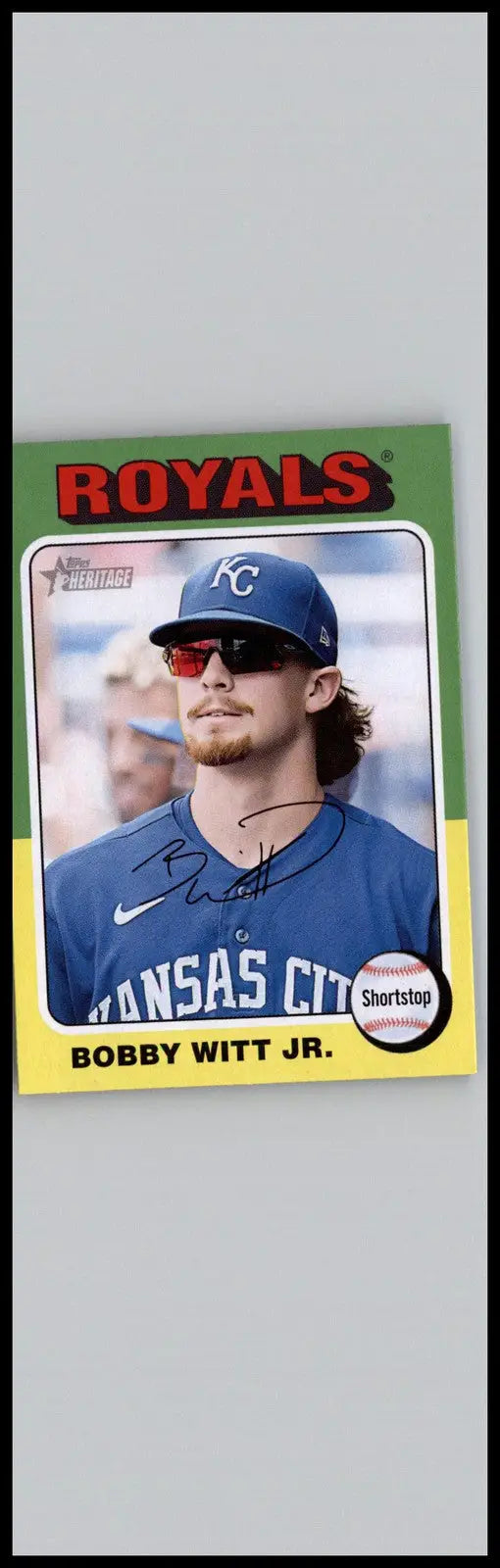 Bobby Witt Jr. baseball card from 2024 Topps Heritage featuring Kansas City Royals player