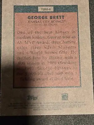 2024 Topps Heritage George Brett trading card from 1975 Baseball Sensations collection