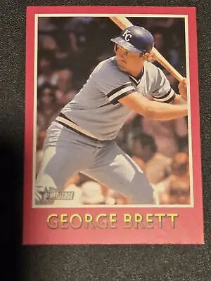 George Brett trading card from 2024 Topps Heritage series featuring vintage baseball design