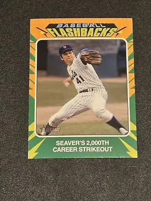 Baseball card featuring Tom Seaver from 2024 Topps Heritage Baseball Flashbacks set