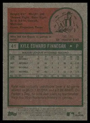 2024 Topps Heritage Kyle Finnegan #41 Baseball