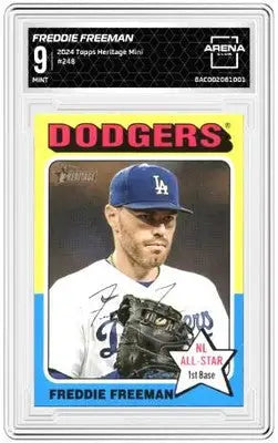 Heritage Mini Freddie Freeman baseball card from 2024 Topps Heritage Mini Freddie series