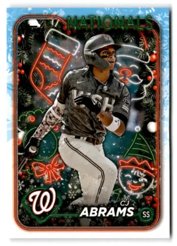 CJ Abrams baseball card from 2024 Topps Holiday #H47 with original gloss finish