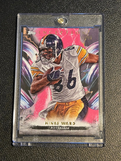 Hines Ward football card from 2024 Topps Inception Hines Ward Magenta #/99