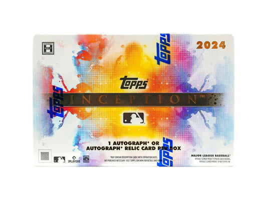 Sealed 2024 Topps Inception Baseball Hobby Box with guaranteed autograph or relic card