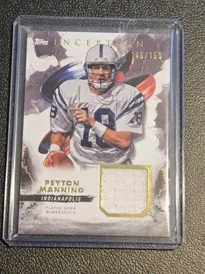 Peyton Manning football card from Topps Inception Peyton Manning Relics series