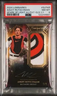 2024 Topps Luminaries Adley Rutschman Spark of Light Patch Auto 1/1 baseball card