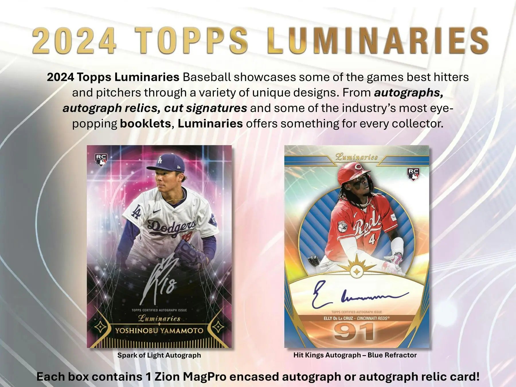 2024 Topps Luminaries Baseball Cards featuring Home Run Kings and star players in a hobby box