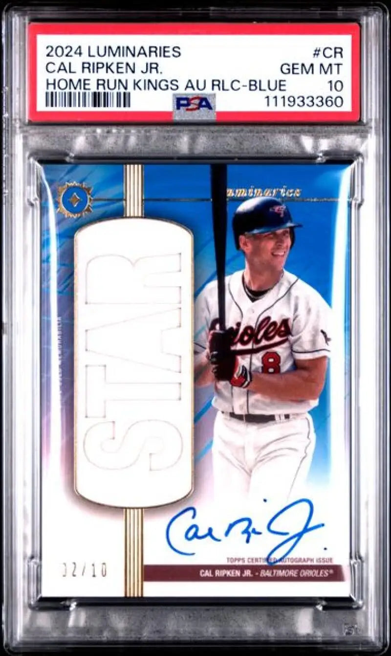 Graded Cal Ripken Jr. Topps Luminaries Home Run Kings baseball card PSA 10 GEM MINT