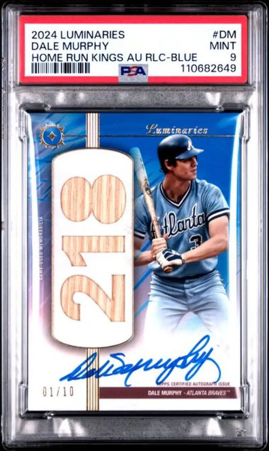 Dale Murphy baseball card from 2024 Topps Luminaries Home Run Kings Relics series