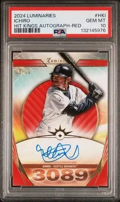 2024 Topps Luminaries Ichiro “Hit Kings” Auto /10 PSA 10 - Trading Card