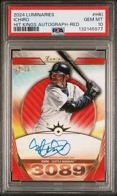 2024 Topps Luminaries Ichiro “Hit Kings” Auto /10 PSA 10 - Trading Card