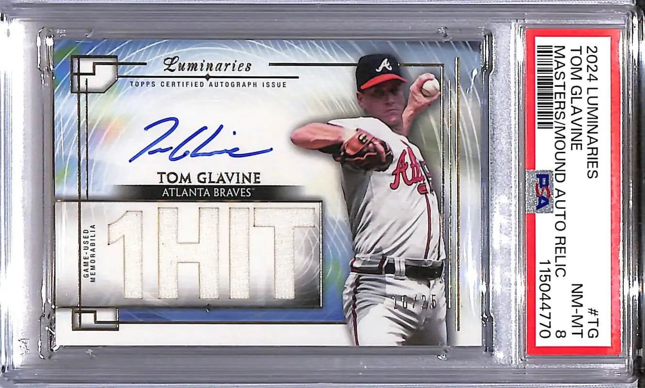 2024 Topps Luminaries Tom Glavine auto relic baseball card Atlanta Braves collectible