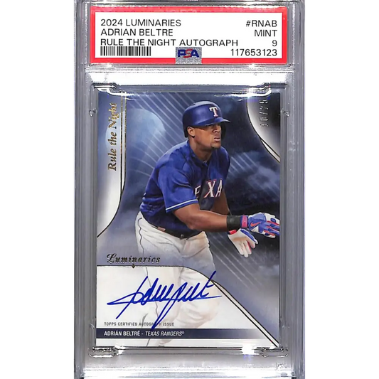 2024 Topps Luminaries Rule The Night #RN-AB Adrian Beltre PSA 9 MINT Auto 10/25 Texas Rangers