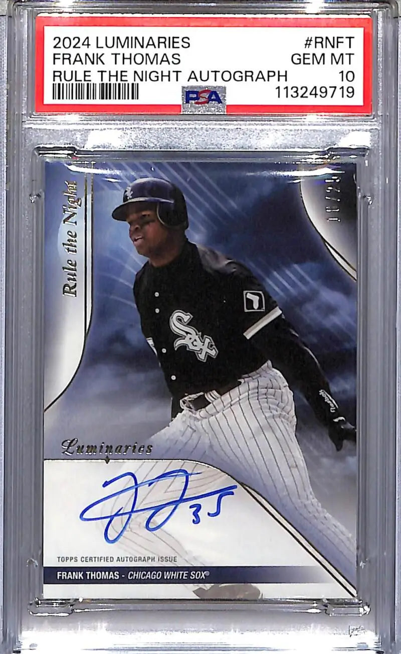 Frank Thomas autographed baseball card from 2024 Topps Luminaries Chicago White Sox