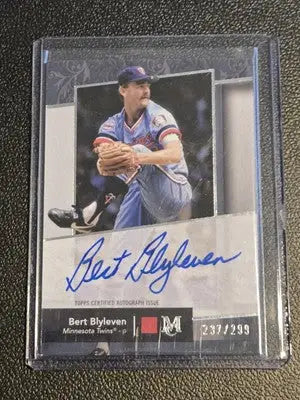 Bert Blyleven autographed baseball card from 2024 Topps Museum Collection Bert Blyleven archival