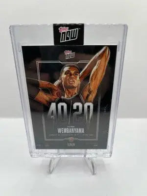 Victor Wembanyama Topps Now trading card from 2024 Wembanyama RC Basketball collection