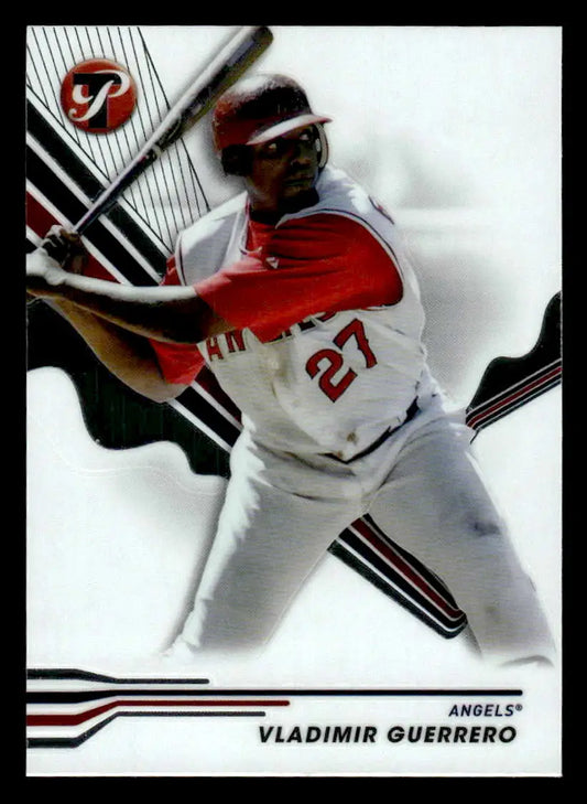 Baseball trading card of Vladimir Guerrero from 2024 Topps Pristine featuring Los Angeles Angels