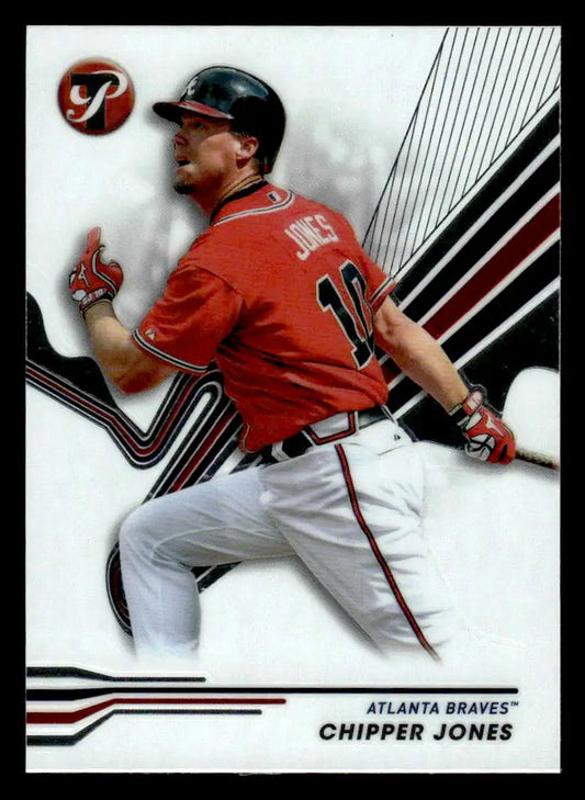 Baseball trading card of Chipper Jones from Topps Pristine Atlanta Braves 2024 series
