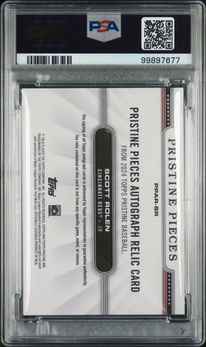 PSA authentication holder for 2024 Topps Pristine Pieces Scott Rolen Baseball Card
