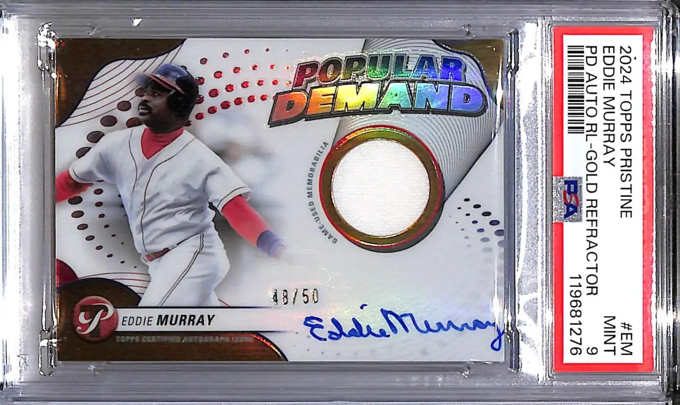 2024 Topps Pristine Popular Demand Gold Eddie Murray PSA 9 Mint baseball card