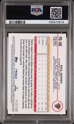 2024 Topps Pro Debut Paul Skenes #PD140 Blue Foil 112/150 Baseball PSA 9