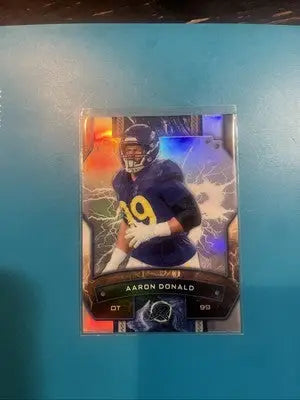 2024 Topps Resurgence Aaron Donald Refractor football card featuring Rams player