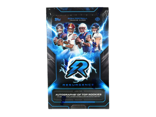 2024 Topps Resurgence Football Hobby Box featuring Power Surge Gold Power cards