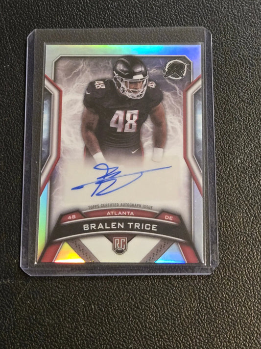 Autographed Bralen Trice Resurgence Rookie Card from 2024 Topps Resurgence series