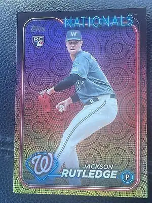 2024 Topps Series 2 Jackson Rutledge Base Set Holiday Parallel #503 baseball card