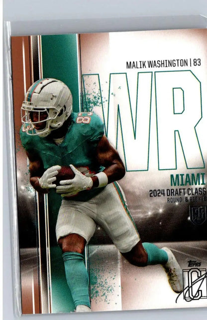 Malik Washington football card from 2024 Topps Signature Class in Malik Washington Bronze