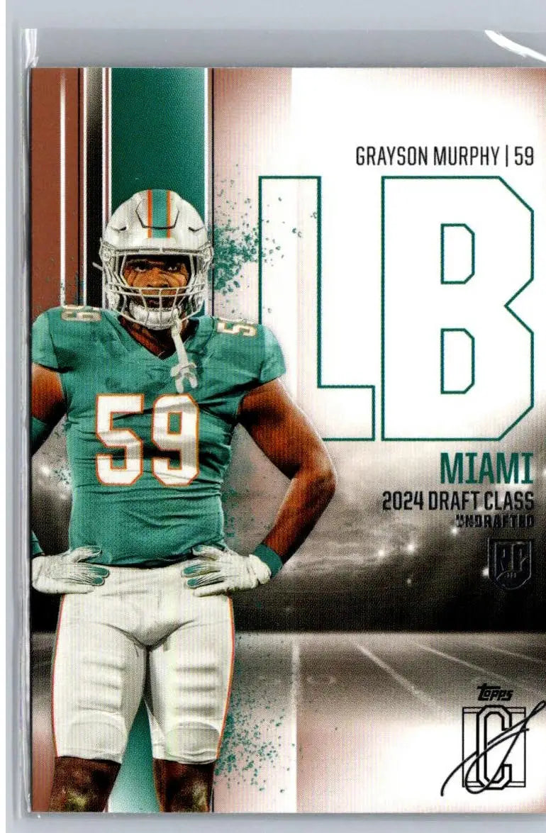 Grayson Murphy football card from 2024 Topps Signature Class Grayson Murphy Bronze