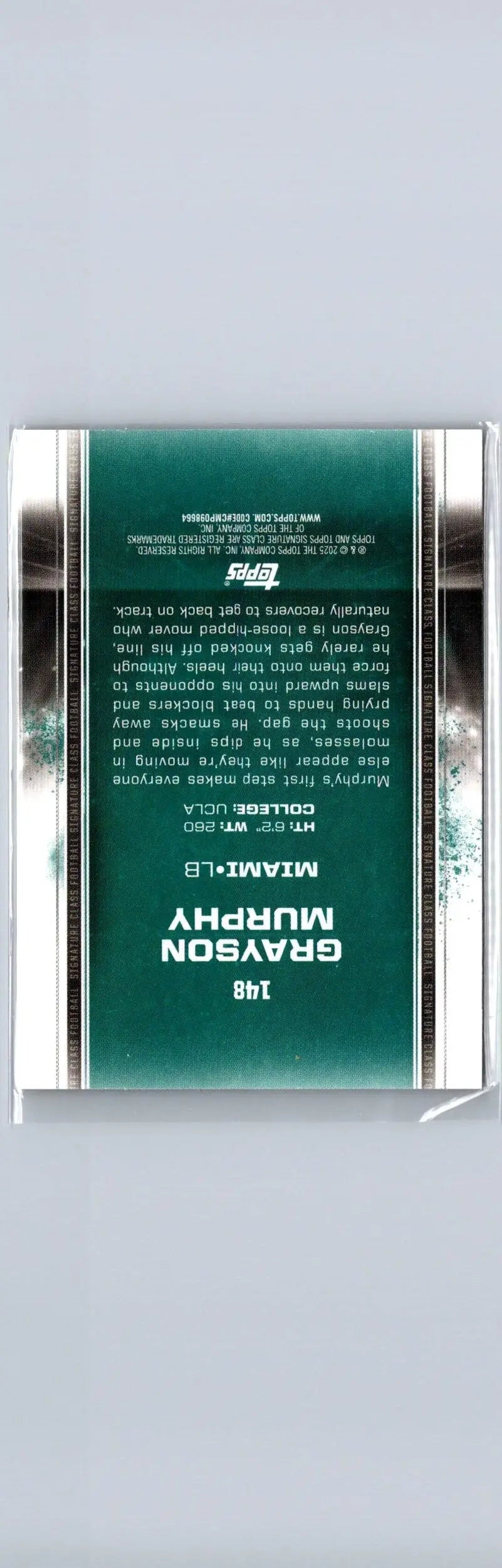 Grayson Murphy baseball card from 2024 Topps Signature Class Grayson Murphy Bronze