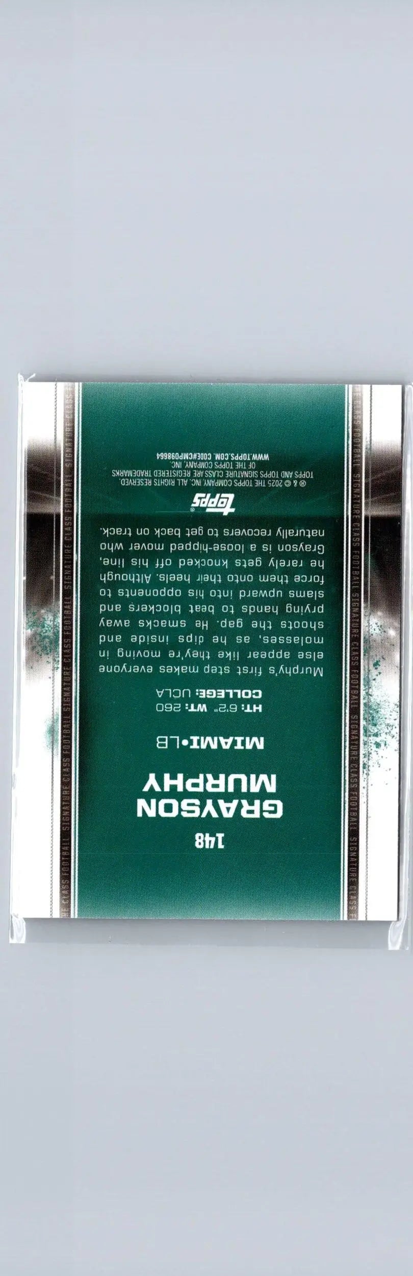 2024 Topps Signature Class Grayson Murphy football card for collectors